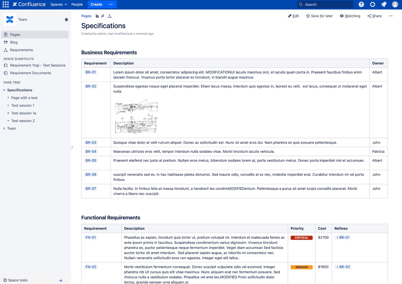 requirement management document